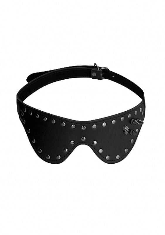 OUCH! S+B - Eye Mask + Skulls & Spikes - Black - - Fancy Dress Ups