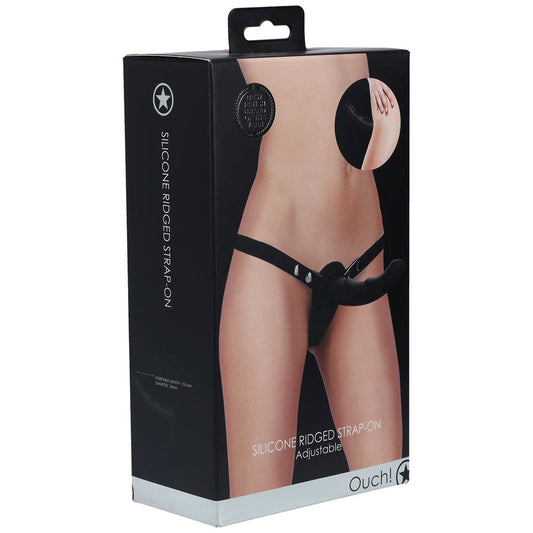 OUCH! Silicone Ridged Strap-On - - Realistic Dildos