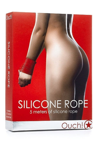Ouch! Silicone Rope 5m Red by Shots Toys - Cuffs and Restraints