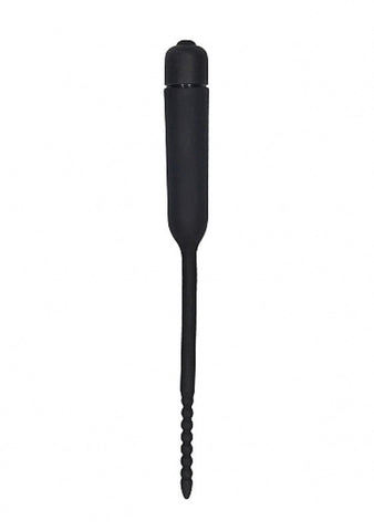 Ouch Silicone Vibrating Bullet Plug With Beaded Tip - Penis Plugs