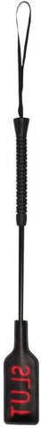 Ouch! SLUT Crop Large Bondage Whip by Shots Toys - Whips And Crops