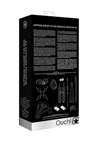 Ouch! Supreme Under the Bed Bindings Kit by Shots Toys - Cuffs and Restraints