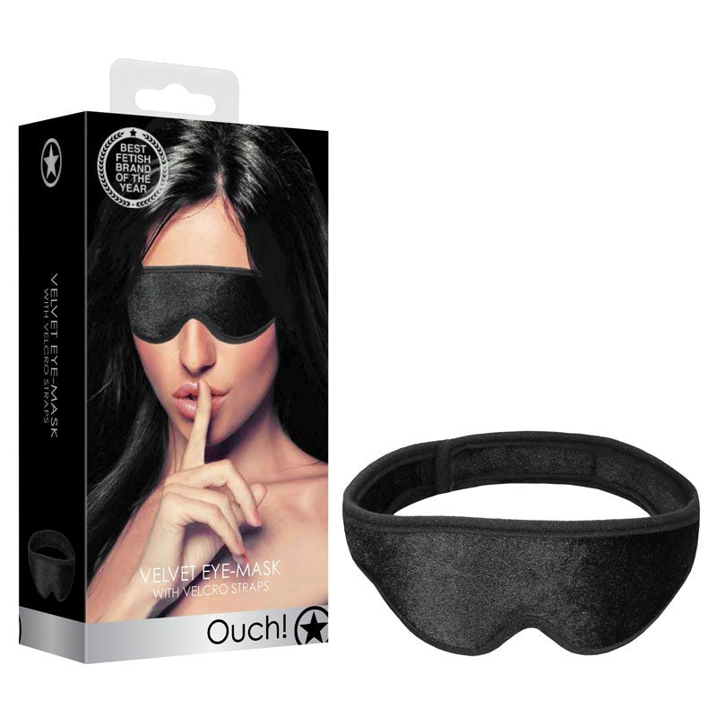 OUCH! Velvet & Velcro Eye Mask - - Masks And Blindfolds