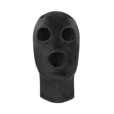 Ouch Velvet Velcro Mask With Open Eye And Mouth - Masks And Blindfolds