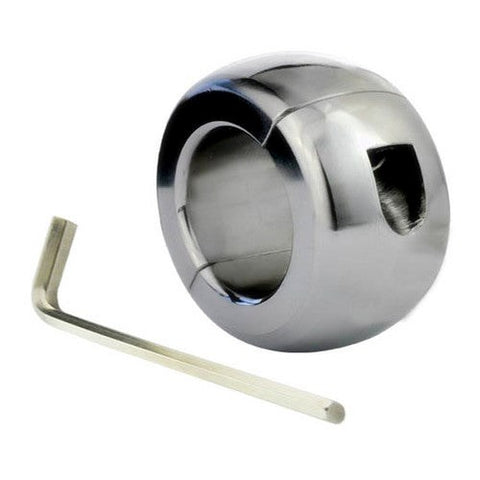 Oval Ball Steel Stretcher Weights by Hells Couture - Ball and Cock Toys