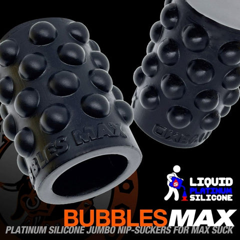 Bubbles Max Black Silicone Adult Toy by Oxballs - Breast and Nipple Toys