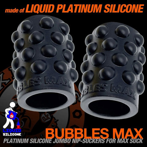 Bubbles Max Black Silicone Adult Toy by Oxballs - Breast and Nipple Toys