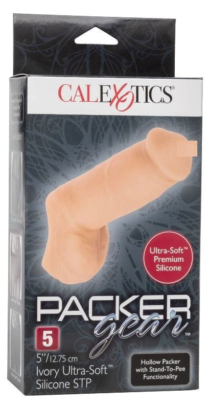 Packer Gear Ultra-Soft Silicone STP 5 inch Ivory - - Strap On Sextoys