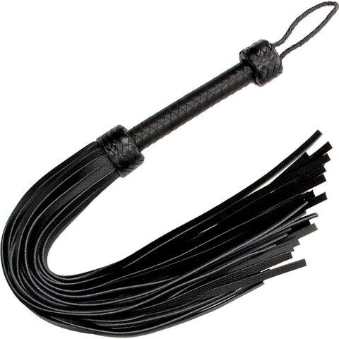 Pain Heavy Leather Tail Flogger by Shots Toys - Whips And Crops
