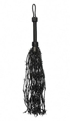 Leather Barbed Wire Flogger by Shots Toys - Whips And Crops