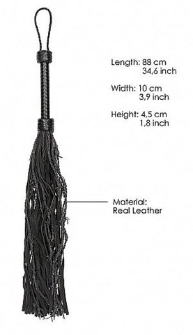 Pain Leather Suede Barbed Wired Flogger by Shots Toys - Whips And Crops