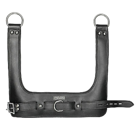 Pain Leather Suspension Wrist Cuffs by Shots Toys - Cuffs and Restraints