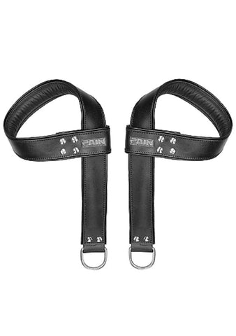Pain Saddle Leather Suspension Cuffs by Shots Toys - Cuffs and Restraints