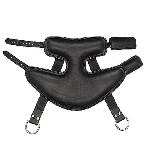 Wrap-Around Leather Suspension Ankle Cuffs by Shots Toys - Cuffs and Restraints