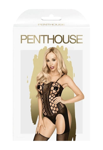 BOMB SQUAD Black Bodystocking by Penthouse Lingerie - Hosiery