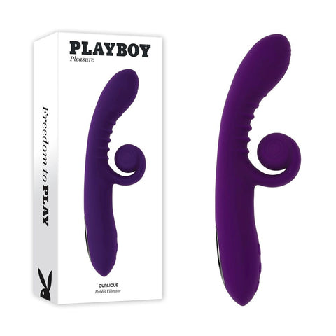 Playboy CURLICUE USB Rechargeable Rabbit Vibrator - Rabbit Vibrators