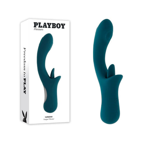 Playboy Pleasure HARMONY Vibrator with Clitoral Flicker - Clit Ticklers and Pulsators