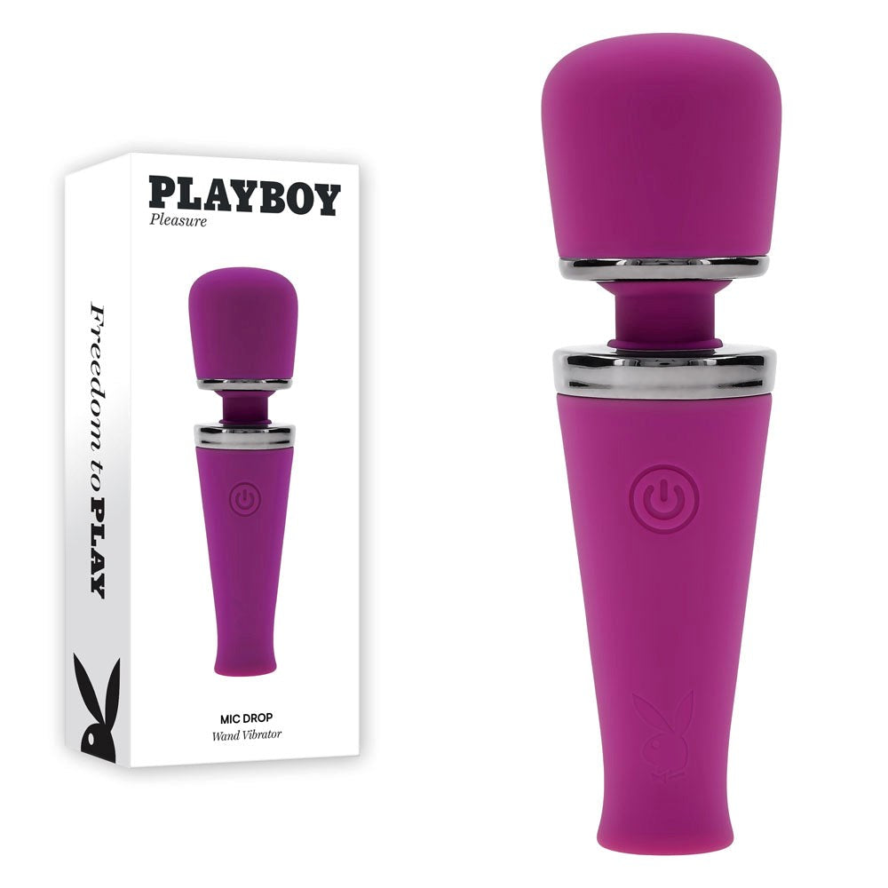 Playboy Pleasure Mic Drop Mini Wand - - Mini & Slim Vibrators