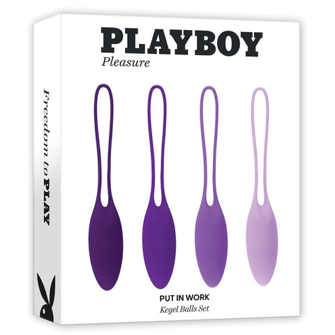 Playboy Pleasure PUT IN WORK Kegel Ball Set of 4 - Love Eggs and Kegel Exercisers