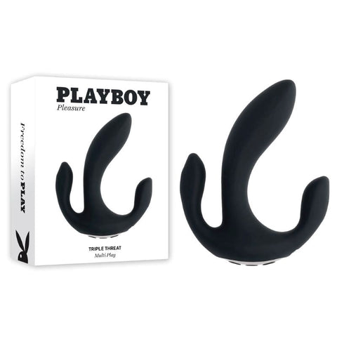 Playboy Pleasure TRIPLE THREAT Triple Probe Vibrator - G-Spot Vibrators