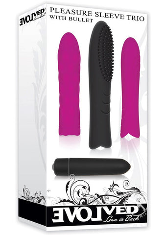 Pleasure Sleeve Trio with Bullet by Evolved - Bullet Vibrators