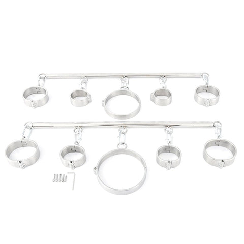 Plug key steel cuffs and collar spreaders by BDStyle - Spreaders and Hangers