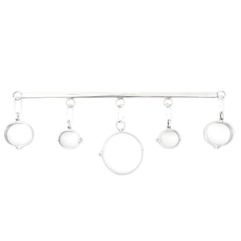 Plug key steel cuffs and collar spreaders by BDStyle - Spreaders and Hangers