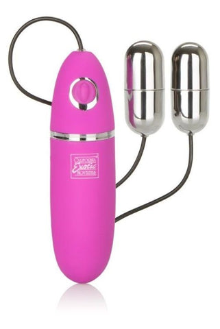 Power Play Dual Silver Remote Control Bullet Vibrator - Bullet Vibrators