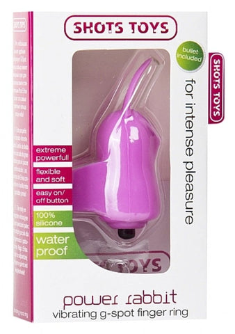 Power Rabbit Vibrating G-Spot Finger Ring by Shots Toys - Rabbit Vibrators