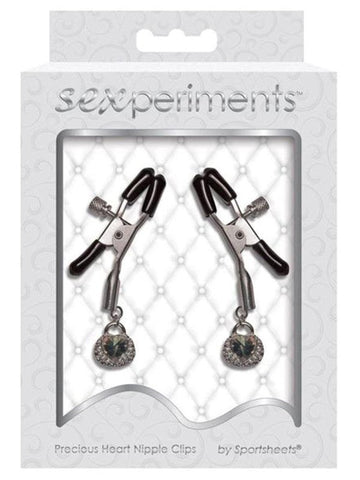 Precious Heart Nipple Clips by Sportsheets - Nipple and Clit Clamps