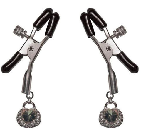 Precious Heart Nipple Clips by Sportsheets - Nipple and Clit Clamps