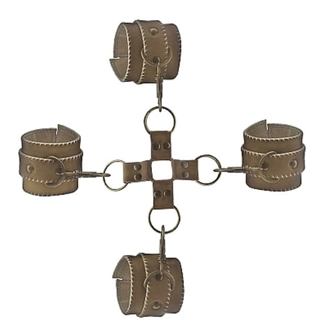 Premium Bonded Hogtie Brown by Shots Toys - Cuffs and Restraints