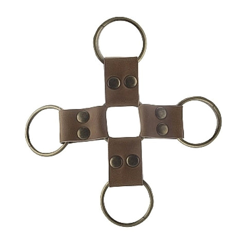 Premium Bonded Hogtie Brown by Shots Toys - Cuffs and Restraints