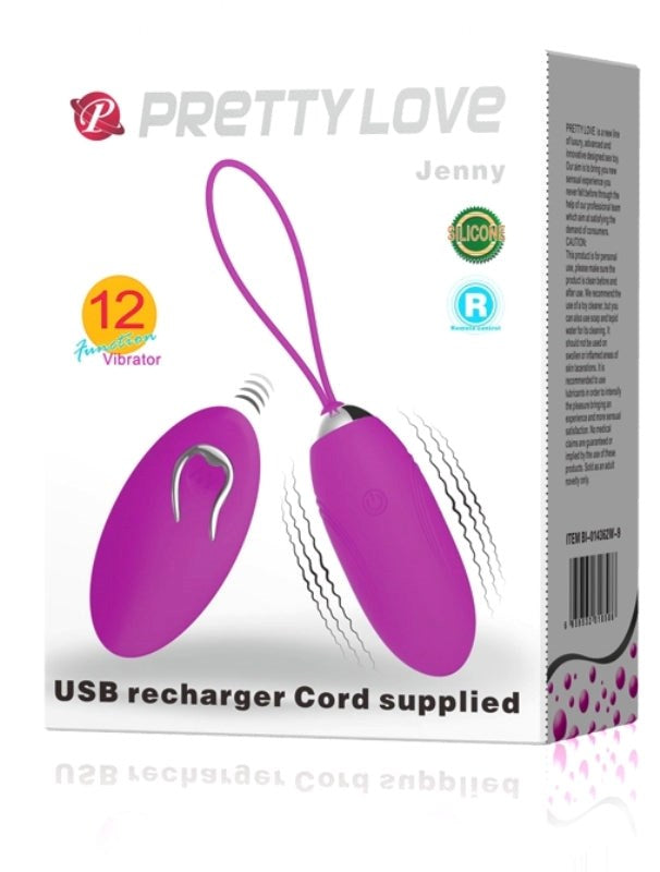 Pretty Love Jenny Wireless Remote Vibrating Egg - - Love Eggs and Kegel Exercisers