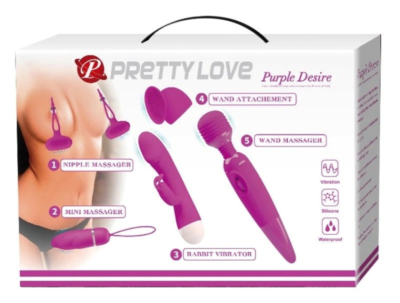 Pretty Love Purple Desire 5-piece Kit - - Breast and Nipple Toys