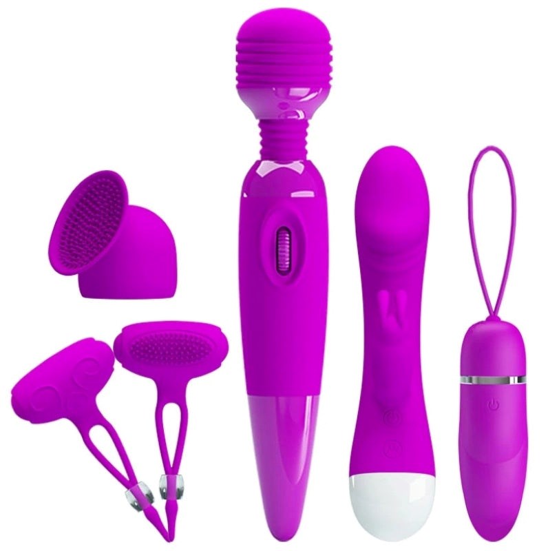 Pretty Love Purple Desire 5-piece Kit - - Breast and Nipple Toys