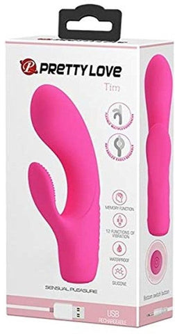 Rechargeable Tim Rabbit Vibrator Pink by Baile - Rabbit Vibrators