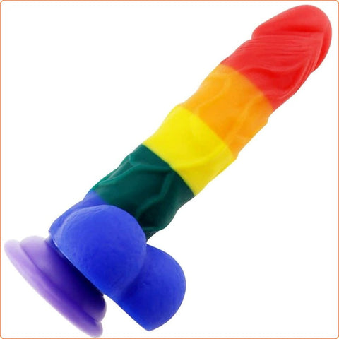 Pride Rainbows Textured Dildo by BDStyle - Realistic Dildos