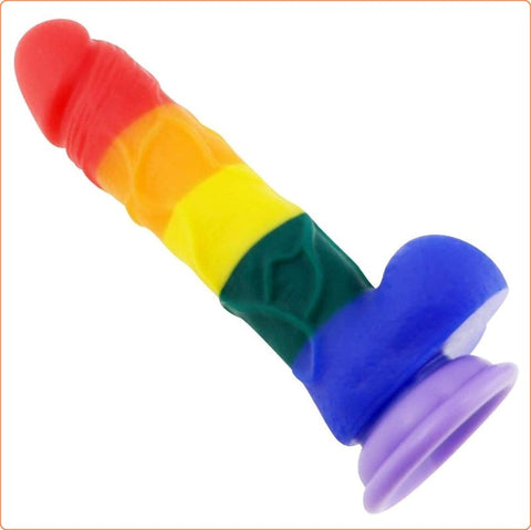 Pride Rainbows Textured Dildo by BDStyle - Realistic Dildos