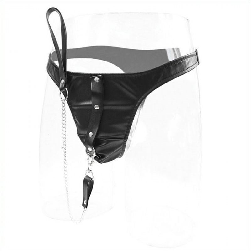 PU Panty With Lead - - Cuffs And Restraints