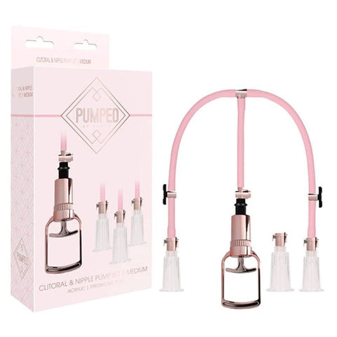PUMPED Clitoral & Nipple Pump Set by Shots Toys - Nipple and Clit Clamps