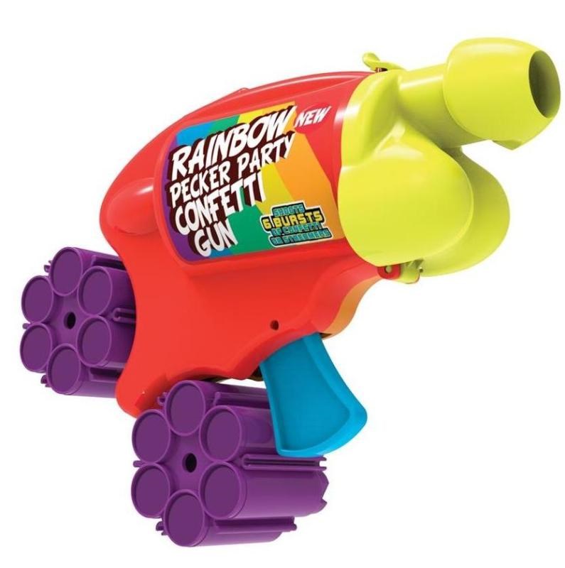 Rainbow Pecker Party Confetti Gun - - Party Gifts and Novelties