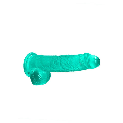REALROCK 6'' Realistic Dildo With Balls Dong Turquoise - Realistic Dildos