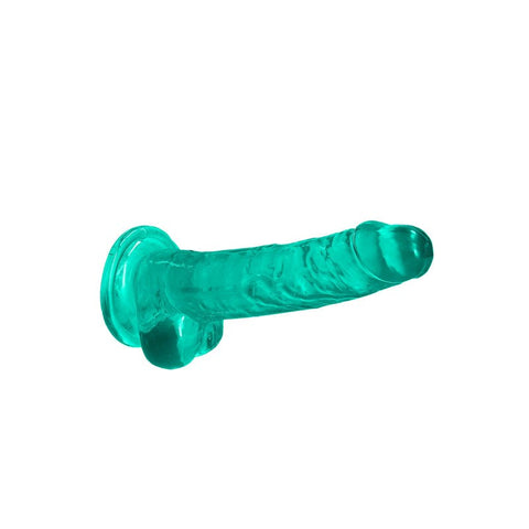 REALROCK 7'' Realistic Dildo With Balls Dong Turquoise - Realistic Dildos