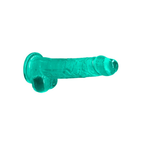 REALROCK 8'' Realistic Dildo With Balls Dong Turquoise - Realistic Dildos