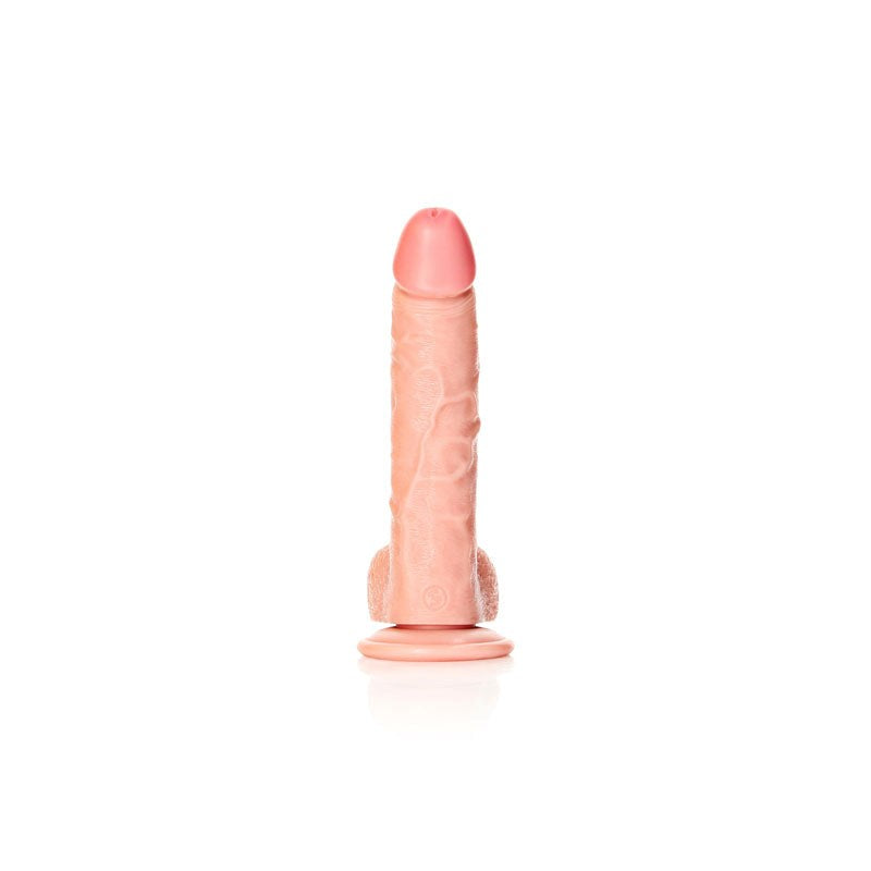 REALROCK Realistic Regular Curved Dong with Balls - 20.5 cm - - Realistic Dildos