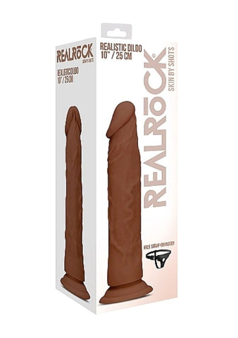 Realrock Skin Dildo Brown by Shots Toys - Realistic Dildos