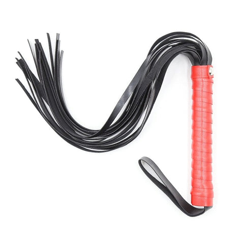 Red and Black Flogger Bondage Whip by BDStyle - Whips And Crops
