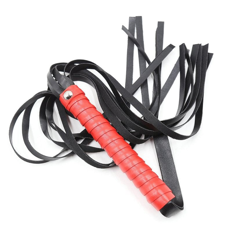 Red and Black Flogger - - Whips And Crops