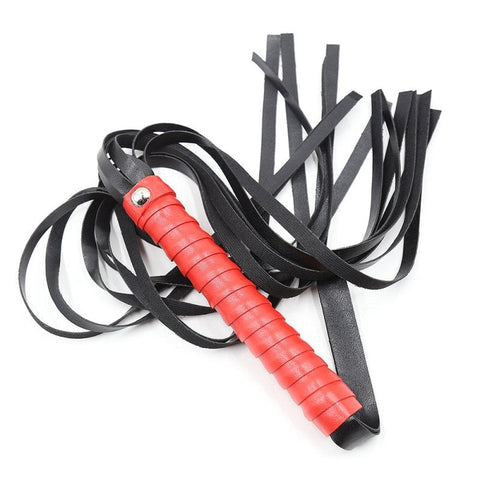 Red and Black Flogger Bondage Whip by BDStyle - Whips And Crops